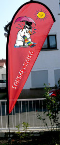 Schneemann-Beachflagge